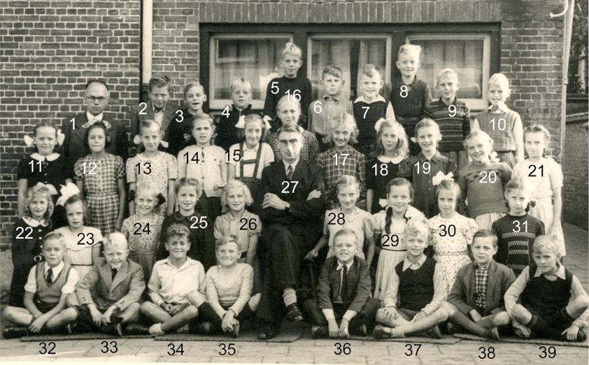 4e klas van de gereformeerde lagere school van 1949 1950