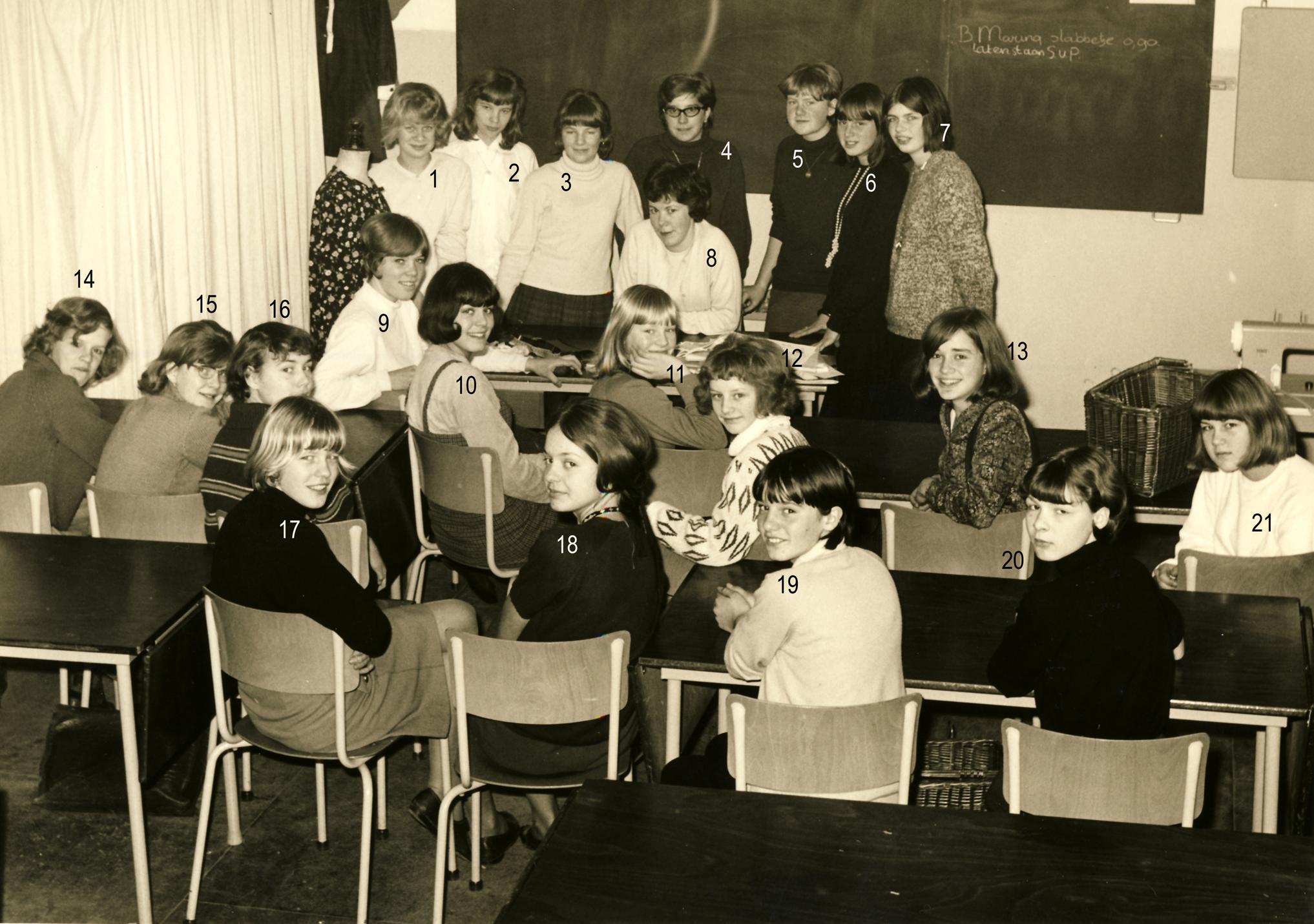 Monica Huishoudschool schooljaar 1965 1966